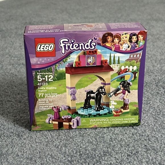 Brand New Sealed LEGO Friends 41123 Foal's Washing Station 77 pcs. RETIRED - Picture 1 of 2